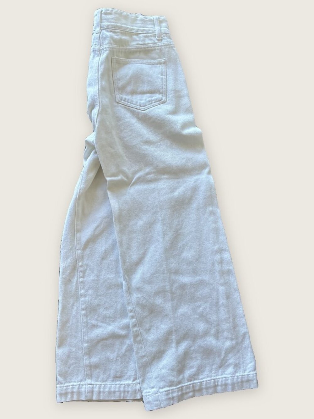 Cider White High Waisted Wide Leg Jeans M